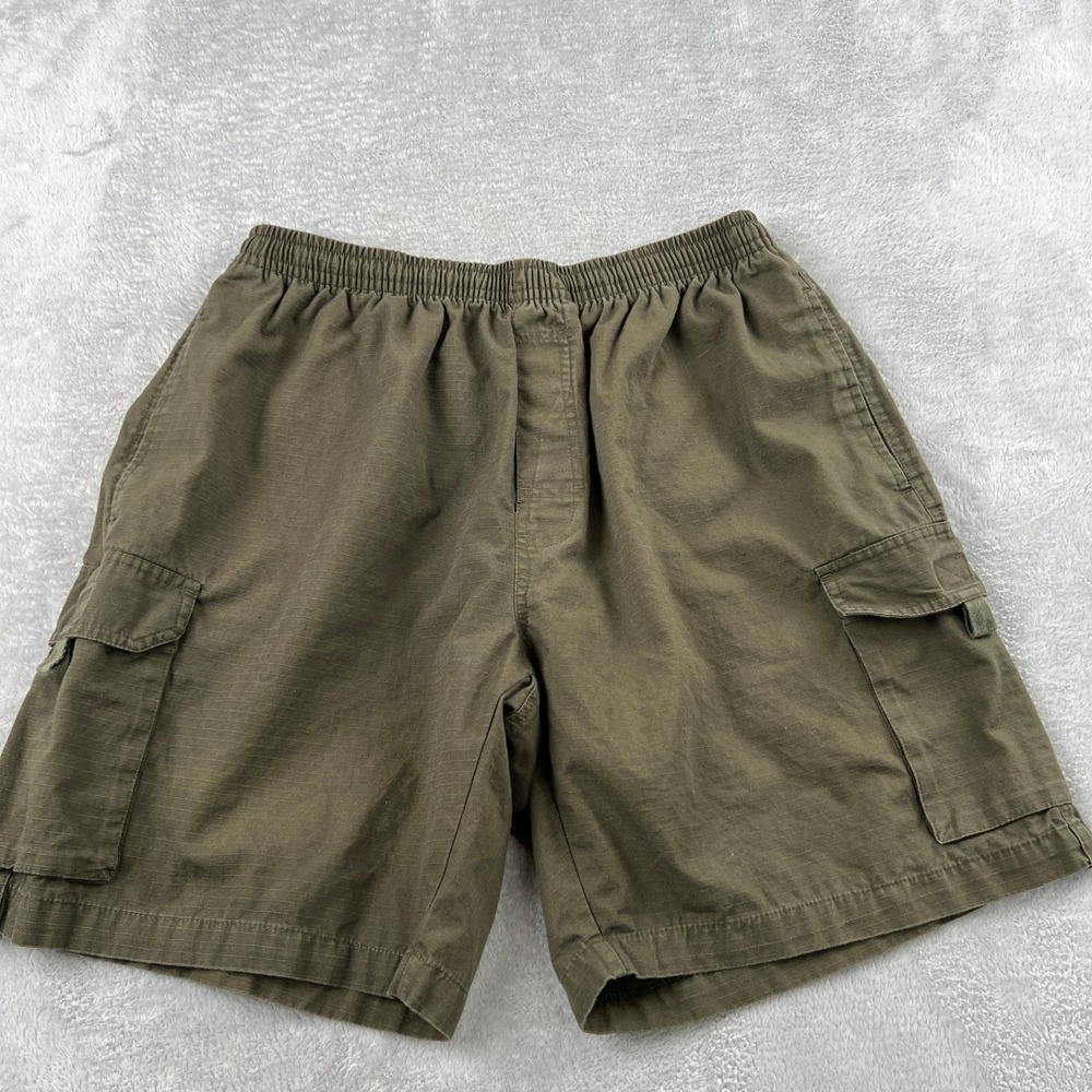 Big Dogs Ripstop Cotton Cargo Shorts Medium Olive Green Men Gorpcore Y2K Utility